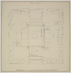 214469 Plattegrond van de tweede verdieping met de Egmondkapel en de kosterswoning van de Domtoren te Utrecht; met ...